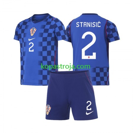 Billiga Fotbollströjor Kroatien Josip Stanisic 2 Barn Borta tröja WM 2026 Kortärmad